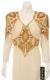 Multi-Pattern Sequin Designed Evening Dress in closeup