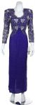 Main image of Floral Beaded Full Length Sequined Formal Gown 