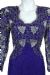 Floral Beaded Full Length Sequined Formal Gown  in closeup