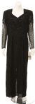 Main image of Full Length V-neck Sheer Sleeve Formal Gown