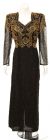 Main image of Full Length Long Sleeved Sequined Formal Dress