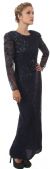 Main image of Full Sleeves Beaded Full Length Formal Sequined Gown
