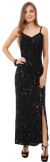 Main image of V-Neck Artistic Sequins Pattern Long Formal Evening Dress