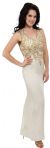 Main image of Leafy Beaded Sleeveless Evening Dress
