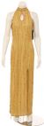 Main image of Hanging Tassles Turtle-Neck Evening Gown