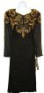 Main image of Tea Length Full Sleeve Sequin Formal Dress w/ Unique Design