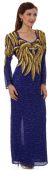 Main image of Full Sleeves Sequined Formal Gown with Keyhole Back