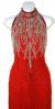 Halter Neck Beaded Formal Dress in Closeup