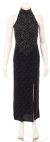 Main image of Turtle Neck Beaded Bodice Sequined Formal Dress