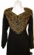 Tea Length Full Sleeves Sequined Formal Dress in close up