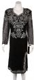 Main image of Fully Beaded Tea Length Cocktail Dress