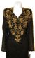 Full Sleeves Below Knee Length Sequined Formal Dress in close up