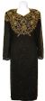 Main image of Full Sleeves Below Knee Length Sequined Formal Dress
