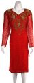 Main image of Knee Length Beaded Cocktail Dress with Full Sleeves