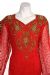 Knee Length Beaded Cocktail Dress with Full Sleeves in closeup