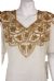 V-neck Floral Beaded Pattern Short Dress in closeup