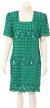 Main image of Half Sleeves Knee Length Sequined Cocktail Dress 