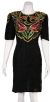 Main image of Round neck Short Cocktail Dress with Floral Pattern