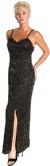 Main image of Full Length Beaded Formal Gown with Maze pattern