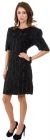 Main image of Round Neck Sequined Short Cocktail Dress with Keyhole