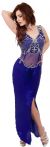 Main image of Elegant Beaded Cocktail Dress with See-Thru Waistline