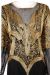 Fully Beaded Long Sleeved Formal Evening Dress in closeup