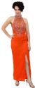Main image of Closed Neck Full Length Beaded Formal Gown