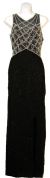 Main image of Sleeveless Formal Cocktail Dress with Silver Bodice Design