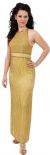 Main image of Sheer Waistline & Back Beaded Formal Evening Dress
