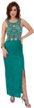 Main image of Sequined Long Gown with Keyholes & Stylish Back