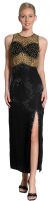 Petals Cutwork Design Beaded Formal Gown with Love Keyhole in Black/Gold.jpg