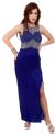 Main image of Petals Cutwork Design Beaded Formal Gown with Love Keyhole