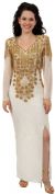 Main image of Multiple Flower Beaded Formal Gown
