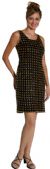 Sleeveless Short Handbeaded Formal Evening Dress in Black/Gold