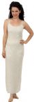 Spaghetti Straps Floral Beaded Pattern Long Formal Dress in Ivory