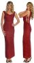 Main image of Side Holed V-Low Back Evening Gown