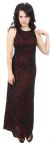 Main image of Floral Black Beaded Silk Formal Dress