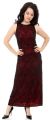 Main image of A-Line Long Cocktail Dress with Floral Beaded Pattern