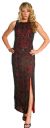 Main image of Fully Beaded Sequined Evening Dress