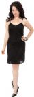 Main image of Spaghetti Strapped Cocktail Dress With Flower Print Swirls