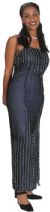 Main image of Fully Beaded Sequined Formal Dress