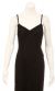 Full Length Spaghetti Strap Formal Dress in closeup