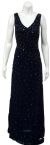 Main image of V-neck Sleeveless Full Length Beaded Formal Dress.