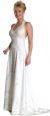Main image of Halter Beaded Formal Gown with Tail