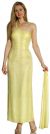 Single Shouldered Silk Chiffon Prom Dress in Yellow