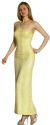 Single Shouldered Silk Chiffon Prom Dress in Yellow