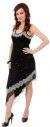 Main image of U-Neck Beaded Cocktail Party Dress with Asymmetric Hem 