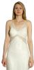 V-Neck Fully Beaded Crossed Back Cocktail Dress in Ivory closeup