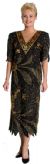 Main image of Short Sleeves Tea Length Formal Beaded Two Piece Dress