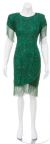 Main image of Short Sequined Dress with Hanging Beads
